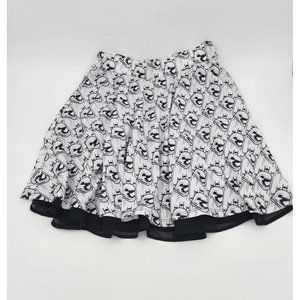 Star Wars Her Universe Womens Skirt SMALL Mini Flare Stormtroopers Black White